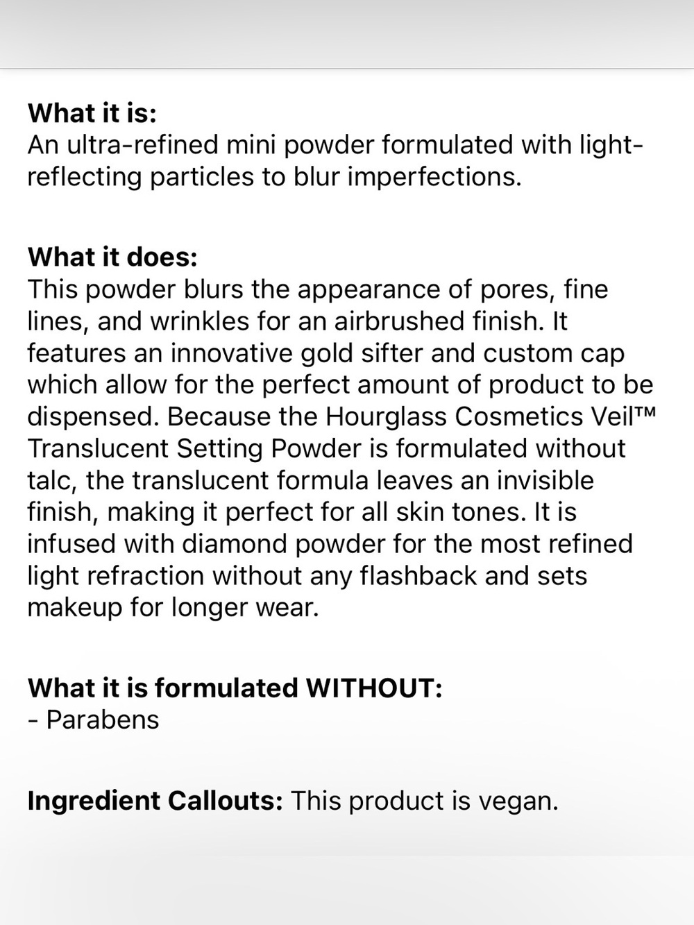 3/$30- Hourglass Mini Veil Translucent Setting Powder - Picture 7 of 8